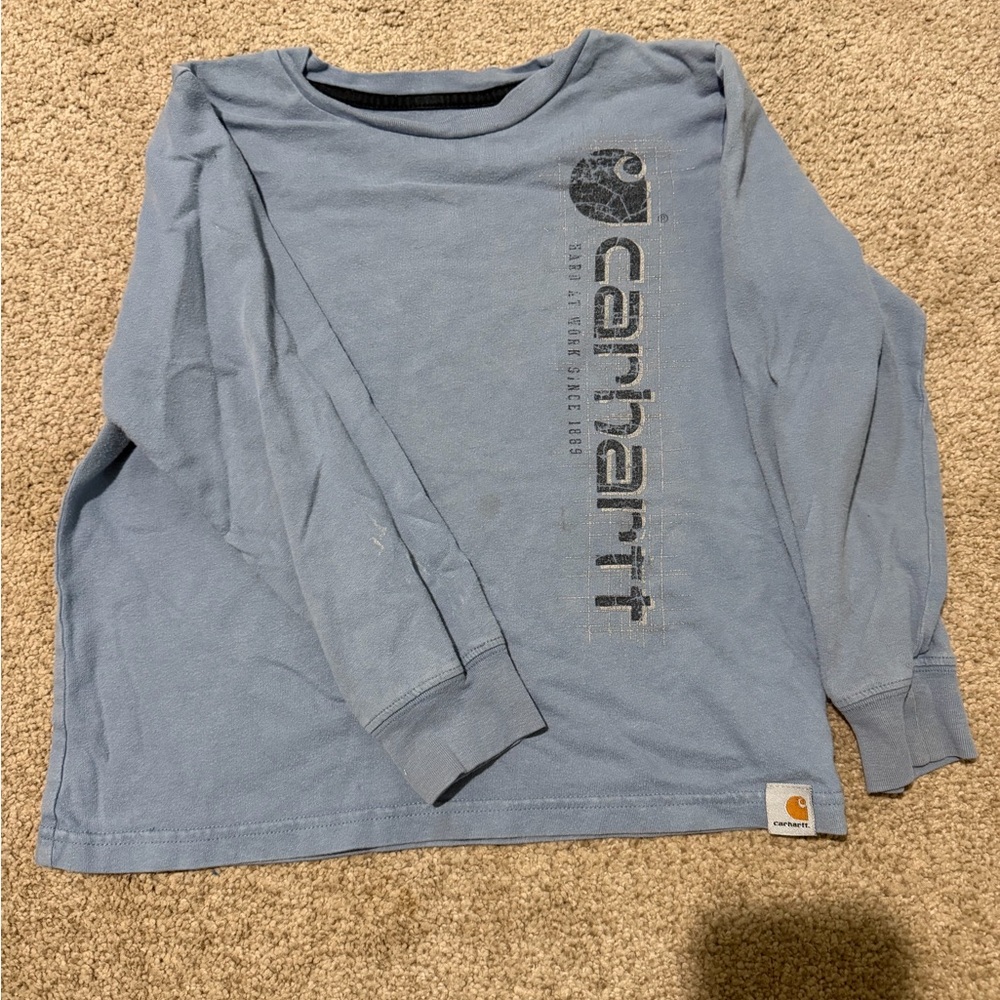 Carhartt Kids Steel Blue Long Sleeve Tee